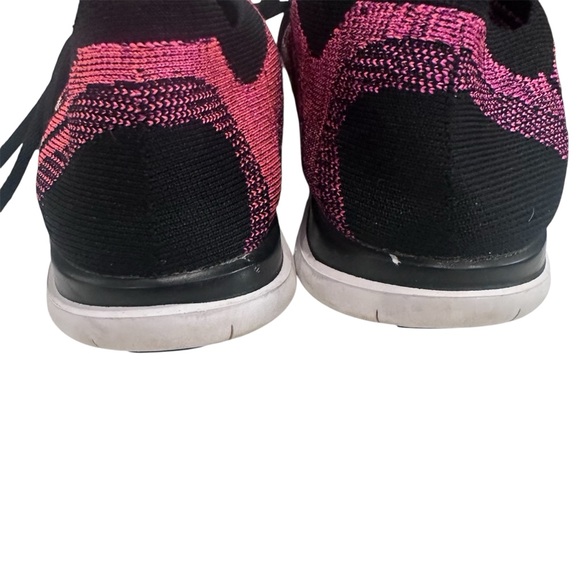 Nike Free 4.0 Flyknit Running Shoes Womens 8 Pink Walking Comfort Sneaker Active - Picture 6 of 8